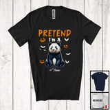 MacnyStore - Personalized Pretend I'm A Panda; Creepy Halloween Custom Name Panda; Animal Lover T-Shirt