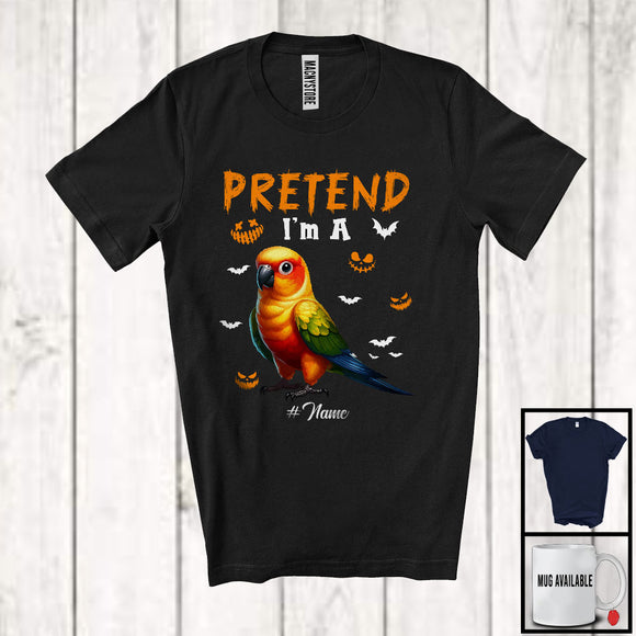 MacnyStore - Personalized Pretend I'm A Sun Conure; Creepy Halloween Custom Name Sun Conure; Animal T-Shirt