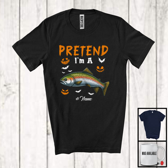 MacnyStore - Personalized Pretend I'm A Trout Fish; Creepy Halloween Custom Name Trout Fish; Animal T-Shirt