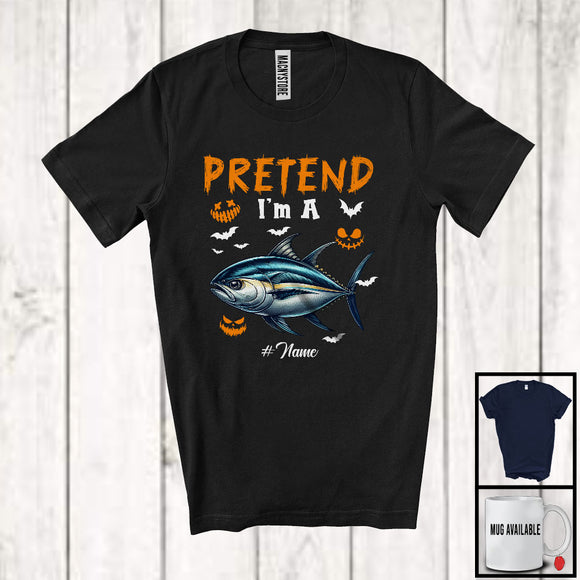 MacnyStore - Personalized Pretend I'm A Tuna; Creepy Halloween Custom Name Tuna; Animal Lover T-Shirt