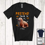 MacnyStore - Personalized Pretend I'm A Walrus; Creepy Halloween Custom Name Walrus; Animal Lover T-Shirt