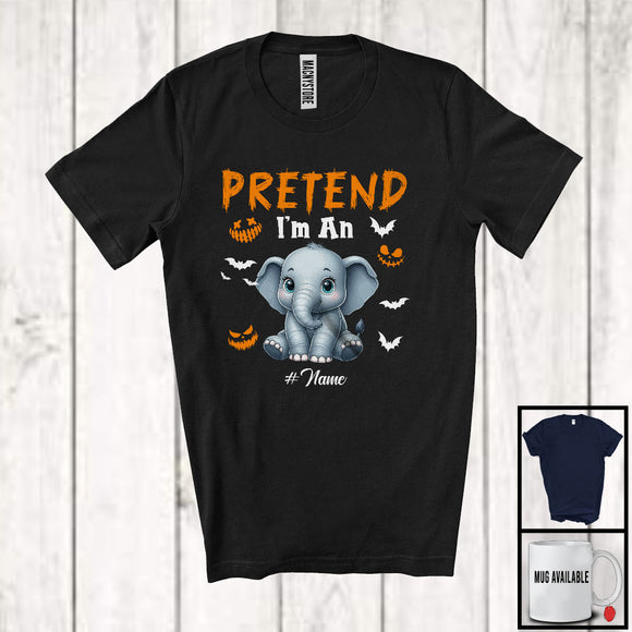 MacnyStore - Personalized Pretend I'm An Elephant; Creepy Halloween Custom Name Elephant; Animal T-Shirt