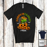 MacnyStore - Personalized Pumpkin Saurus; Lovely Halloween Custom Name T-Rex In Pumpkin; Dinosaur T-Shirt