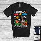 MacnyStore - Personalized Puppy's Custom Name Make Me Happy, Lovely Summer Vacation Dachshund Owner T-Shirt