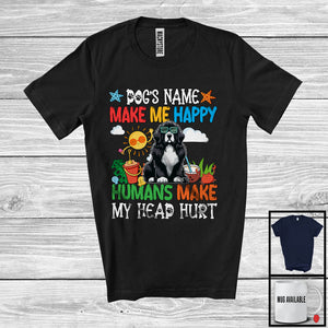 MacnyStore - Personalized Puppy's Custom Name Make Me Happy, Lovely Summer Vacation Newfoundland T-Shirt