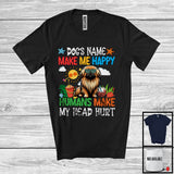 MacnyStore - Personalized Puppy's Custom Name Make Me Happy, Lovely Summer Vacation Pekingese Owner T-Shirt