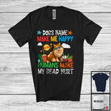 MacnyStore - Personalized Puppy's Custom Name Make Me Happy, Lovely Summer Vacation Pomeranian Owner T-Shirt