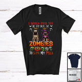 MacnyStore - Personalized Push You Front Of Zombies, Scary Halloween Custom Name Pugs Mummy Witch T-Shirt