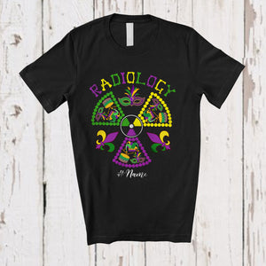 MacnyStore - Personalized Radiology; Joyful Mardi Gras Mask Beads; Custom Name X-Ray Tech Radiologist T-Shirt