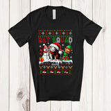 MacnyStore - Personalized Rat Squad; Humorous Christmas Sweater Santa Rat Dabbing Elf; Custom Name Family T-Shirt