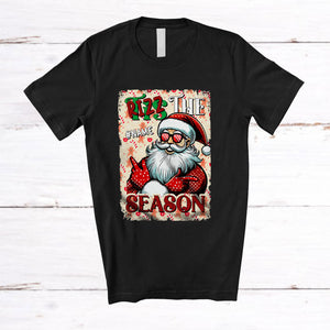 MacnyStore - Personalized Rizz The Season; Amazing Christmas Santa Face Naughty; Custom Name Family T-Shirt