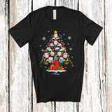 MacnyStore - Personalized Santa Golf Christmas Tree; Fantastic X-mas Lights Snow; Custom Name Golf Player T-Shirt