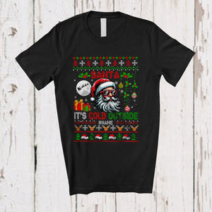 MacnyStore - Personalized Santa It Is Cold Outside; Amazing Christmas Custom Name Santa Face; Sweater T-Shirt