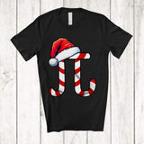 MacnyStore - Personalized Santa Pi Symbol Candy Canes; Cool Christmas Pi Day; Custom Name Math Teacher T-Shirt