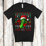 MacnyStore - Personalized Santa Pickle Playing Boxing; Lovely Christmas Sweater Custom Name Sport Player T-Shirt