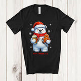 MacnyStore - Personalized Santa Polar Bear Drinking Beer; Fantastic Christmas Custom Name Gingerbread; Baking T-Shirt