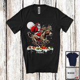 MacnyStore - Personalized Santa Riding Donkey Reindeer; Wonderful Christmas Custom Name Family; Animal T-Shirt