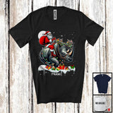 MacnyStore - Personalized Santa Riding Rhino Reindeer; Wonderful Christmas Custom Name Family; Rhino Animal T-Shirt