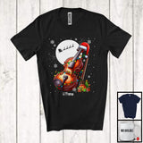 MacnyStore - Personalized Santa Violin; Amazing Christmas Lights Custom Name Musical Instruments Player T-Shirt