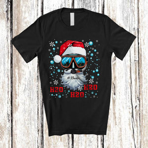 MacnyStore - Personalized Scuba Diving Santa H2O; Joyful Christmas Custom Name Scuba Diver; Family T-Shirt