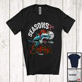 MacnyStore - Personalized Season Eatings; Amazing Christmas Santa Reindeer Shark; Custom Name Family T-Shirt