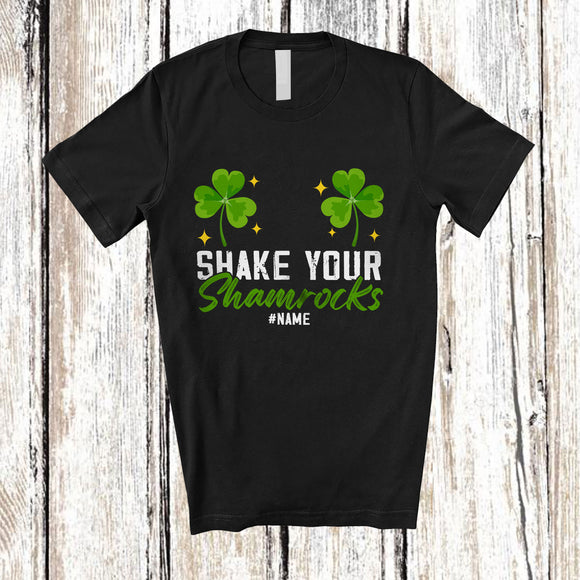 MacnyStore - Personalized Shake Your Shamrocks; Amazing St. Patrick's Day Women Bra; Custom Name Family T-Shirt