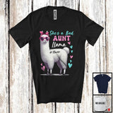 MacnyStore - Personalized She's A Bad Aunt Llama; Joyful Mother's Day Sunglasses Custom Name Llama T-Shirt