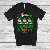 MacnyStore - Personalized Shenanigans Begin; Amusing St. Patrick's Day Custom Name Three Cats Leprechaun T-Shirt