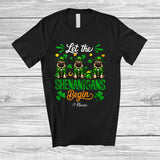 MacnyStore - Personalized Shenanigans Begin; Amusing St. Patrick's Day Custom Name Three Pugs Leprechaun T-Shirt