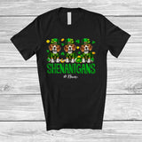 MacnyStore - Personalized Shenanigans; Amusing St. Patrick's Day Custom Name Three Irish Beagles Leprechaun T-Shirt