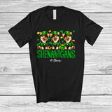 MacnyStore - Personalized Shenanigans; Amusing St. Patrick's Day Custom Name Three Irish Corgis Leprechaun T-Shirt