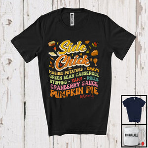 MacnyStore - Personalized Side Chick Definition; Amazing Thanksgiving Cooking Custom Name; Lunch Lady Groovy T-Shirt