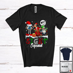 MacnyStore - Personalized Sight Squad; Lovely Christmas Plaid Eye Reindeer Gnome; Custom Name Optometrist T-Shirt