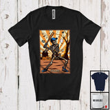 MacnyStore - Personalized Skeleton Playing Baseball, Amazing Halloween Custom Name Sport Player Team T-Shirt