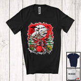 MacnyStore - Personalized Skeleton Playing Drum; Joyful Christmas Dabbing Santa Skeleton; UFO Custom Name T-Shirt