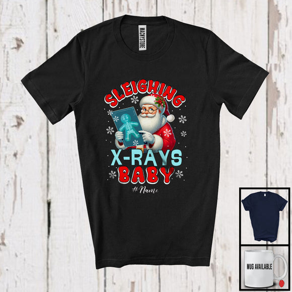 MacnyStore - Personalized Sleighing X-Rays Baby; Humorous Christmas Santa; Custom Name Radiology Radiology T-Shirt