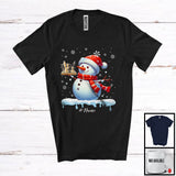 MacnyStore - Personalized Snowman Playing Chess; Fantastic Christmas Custom Name Chess Player; Sport T-Shirt