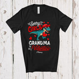 MacnyStore - Personalized Sorry Girls Grandma Is My Valentine; Joyful Custom Name T-Rex Boys; Hearts Family T-Shirt