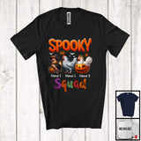 MacnyStore - Personalized Spooky Squad; Horror Halloween Custom Name Three Chicken Witch Mummy T-Shirt