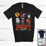 MacnyStore - Personalized Spooky Squad, Lovely Halloween Three Witch Ghost Boo Cat, Animal Pumpkin T-Shirt