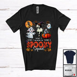 MacnyStore - Personalized Spooky Squad, Lovely Halloween Three Witch Ghost Boo Goat, Farm Farmer Pumpkin T-Shirt