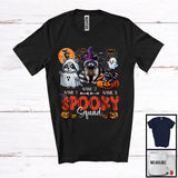 MacnyStore - Personalized Spooky Squad, Lovely Halloween Three Witch Ghost Boo Raccoon, Animal Pumpkin T-Shirt