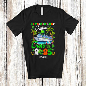 MacnyStore - Personalized St. Patrick's Day Cruise Crew 2025; Joyful Custom Name Family; Cruise Ship T-Shirt