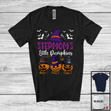 MacnyStore - Personalized Stepmom's Little Pumpkins; Scary Halloween Custom Name Witch; Family Group T-Shirt