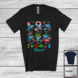 MacnyStore - Personalized Summer Squad, Lovely Summer Vacation Sharks Custom Name Group, Sea Animal T-Shirt