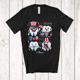 MacnyStore - Personalized Teeth Collection; Joyful 4th Of July Tooth; Custom Name Dentist Dental Squad T-Shirt