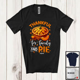 MacnyStore - Personalized Thankful For Family; Lovely Thanksgiving Pumpkins Pie; Custom Name Family Group T-Shirt