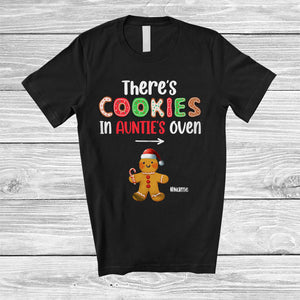 MacnyStore - Personalized There's Cookie In Auntie's Oven; Amusing Christmas Pregnancy; Custom Name Baker Baking T-Shirt