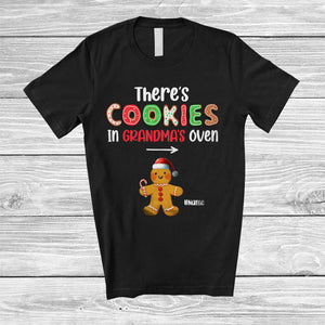 MacnyStore - Personalized There's Cookie In Grandma's Oven; Amusing Christmas Pregnancy; Custom Name Baker Baking T-Shirt