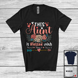 MacnyStore - Personalized This Aunt Blessed With Custom Name, Adorable Mother's Day Flowers, Family T-Shirt